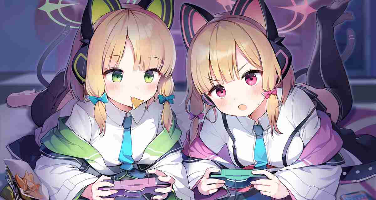 猫耳朵 游戏机 姐妹