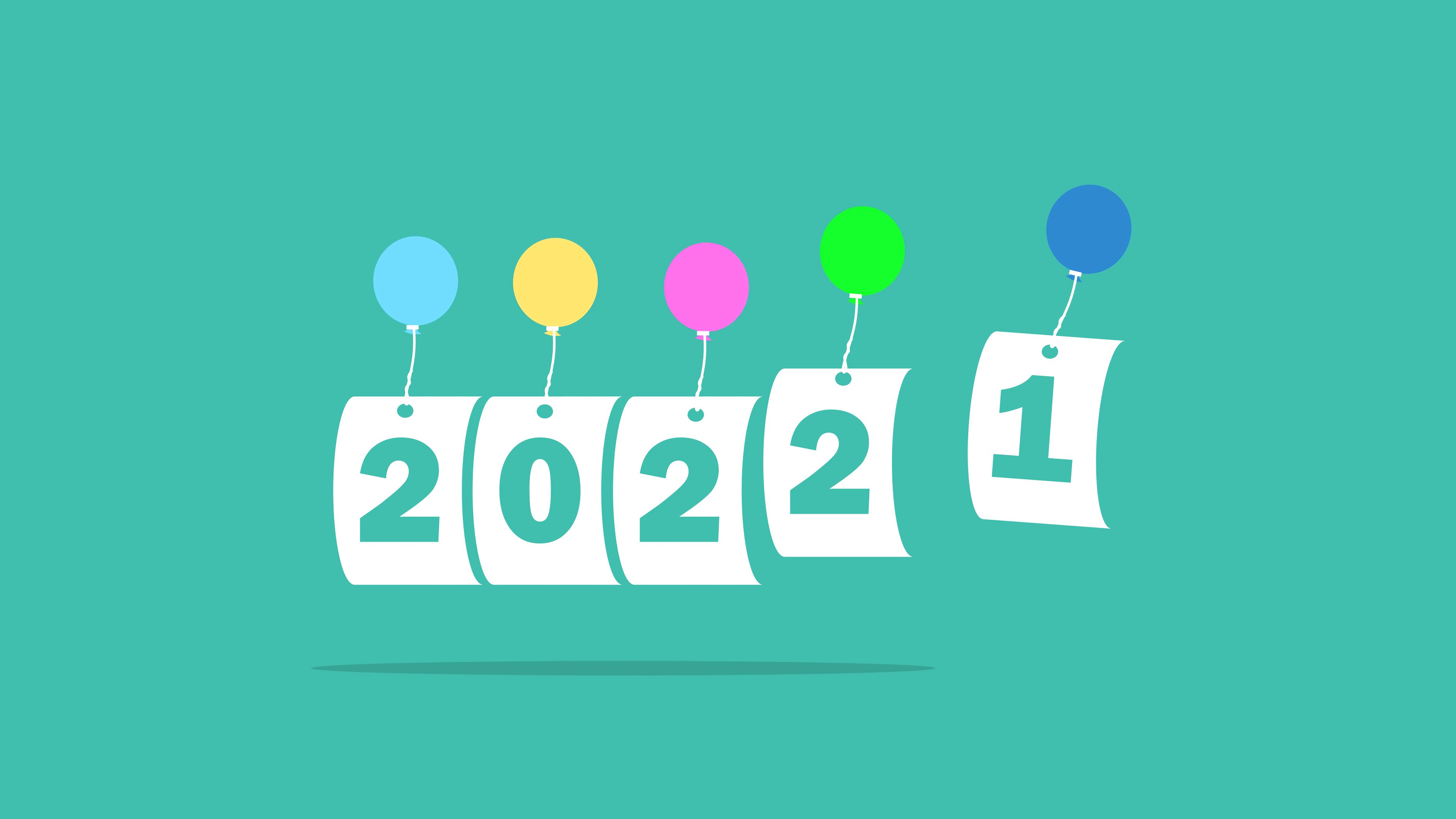 再见2021,气球,2022,新年,节日美图