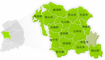 忠清南道行政区域