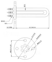 安庆诺亚机械制造有限公司 电加热器  下图为管状电热元件结构简图