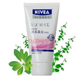 妮维雅NIVEA <em>女士护肤品</em> 丝柔<em>美白</em>洁面乳100