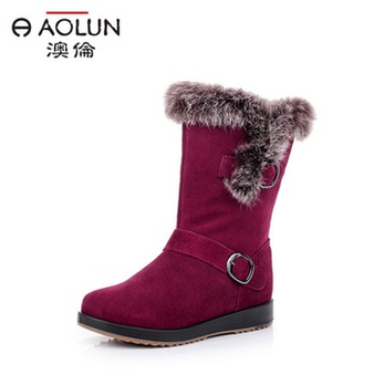 AOLUN\/澳伦2013冬季新款厚底雪地靴防滑保暖