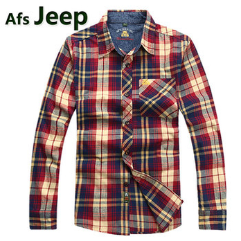 2014春季新款Afs jeep长袖衬衫 男士长袖纯棉