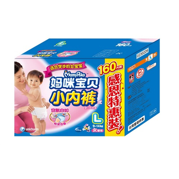 <em>妈咪宝贝 小内裤</em>(裤型)<em>女L</em>160片 - 纸尿裤/拉拉