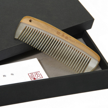 匠 礼盒角木YTBJ梳5-7 天然绿檀木梳子 <em>绵羊</em>角