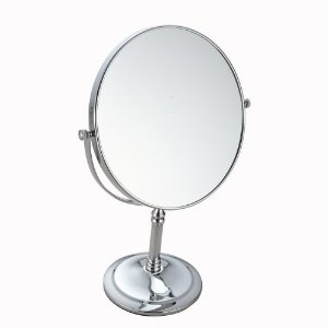 雅美姬 全铜化妆镜 美容镜子台式 可旋转双面镜