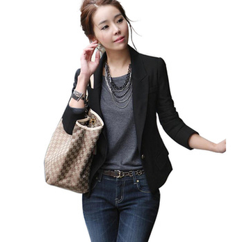 春装女外套休闲职业气质一粒扣小西装工作服支