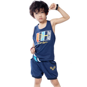 巴乐乐伊2014童装夏季男童童装<em>背心</em> <em>短裤套装</em>