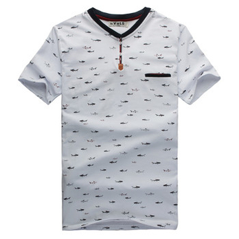 2014夏季 VaLS男装鲨鱼印花短袖polo衫 0101