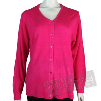 春装新款 <em>中老年</em>女装大码妈妈装 V领<em>针织开衫</em>
