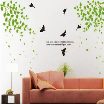 AMON 艾蒙 客厅电视沙发背景墙贴 深绿色 - 墙