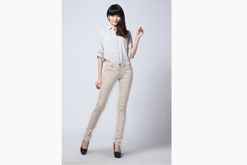 外贸原单新款韩版显瘦<em>白色</em>女<em>牛仔裤女</em>长裤 - 牛