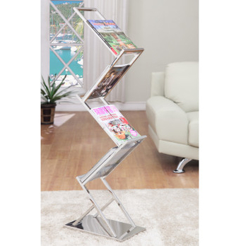 钰庭轩家具 不锈钢小书架 简约书报架置物架 时