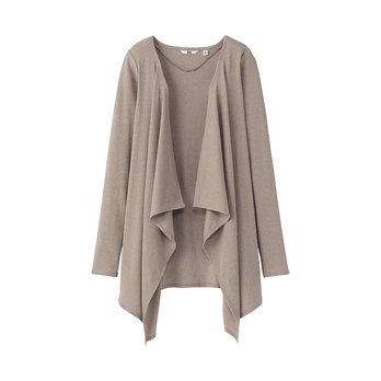 <em>女装</em> 弹力垂感罗纹开衫A <em>UNIQLO优衣库</em> 初上