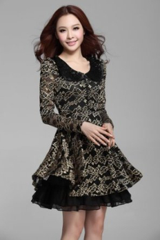 宠狮女装0202 2013<em>秋装韩版</em>新品打底裙时尚蕾