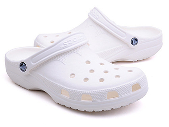 Crocs 中性 经典系列Croslite凉鞋 明星洞洞鞋 白