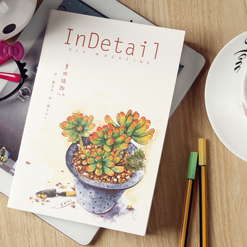 【Indetail小事】DIY杂志笔记本 第8期-多肉植物