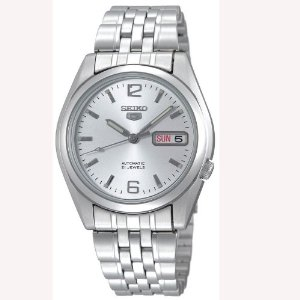 Seiko 精工5号盾牌背透自动机械男表 SNK385