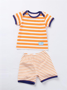 婴倍爱 男女宝宝夏装套装 纯棉T恤短裤婴儿夏