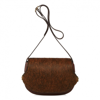 Jas.M.B 棕色 马毛 牛皮拼接 女士单肩包(小) - 女士单肩包\/女士箱包\/鞋包配饰 - 360购物