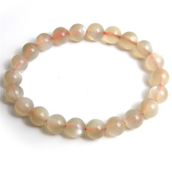 一生一石 正品 天然月光石手链 稀有橙色效应强