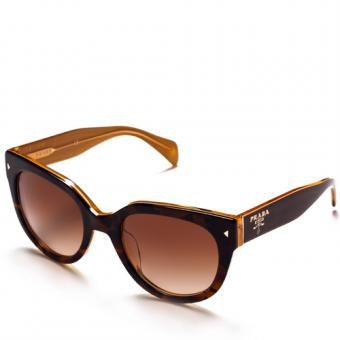 <em>Prada</em> <em>普拉达</em> 棕色玳瑁镜架奢华<em>女士太阳镜</em> P