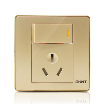 正泰电工 开关插座面板 NEW6D金色 16A一开