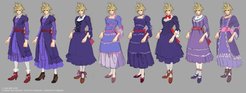 女装劳模！SE分享《最终幻想7：重制版》克劳德早期女装设计图