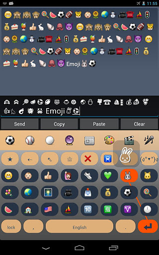 wish to type emoji, please install "multiling o keyboard&