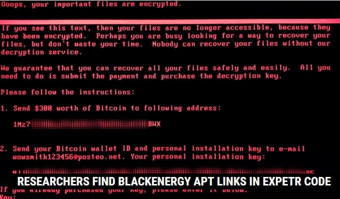 【国际资讯】卡巴斯基：Petya跟BlackEnergy APT组织有关