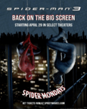 《蜘蛛侠3》发布重映海报：彼得帕克直面自己阴暗面