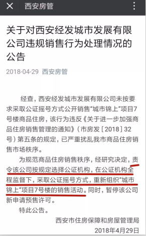 重磅!城市锦上7号楼被勒令重新摇号!买房且行且珍惜!