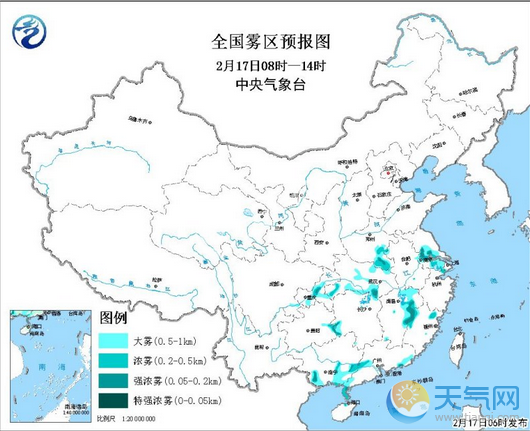初二江南华南现大雾 冷空气来袭北方降温降雪
