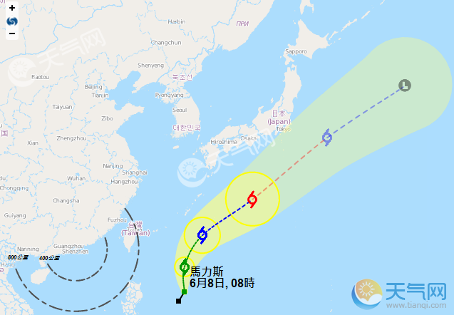 2018年第五号台风路径 马力斯未来将不会光临我国目标日本