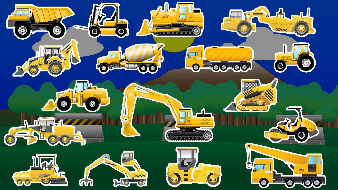 户外工程车挖掘机玩具展示,挖机表演大全游戏-挖掘机动画片,工程车