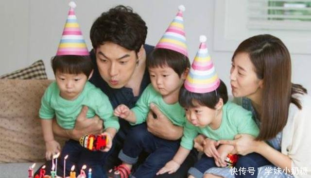 韩国三胞胎,表情影帝风靡表情红,爸爸无损中没有儿子包图片