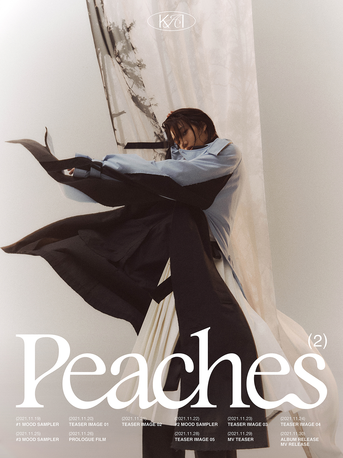 EXO成员KAI新专辑《Peaches》行程海报公开，引发热议！