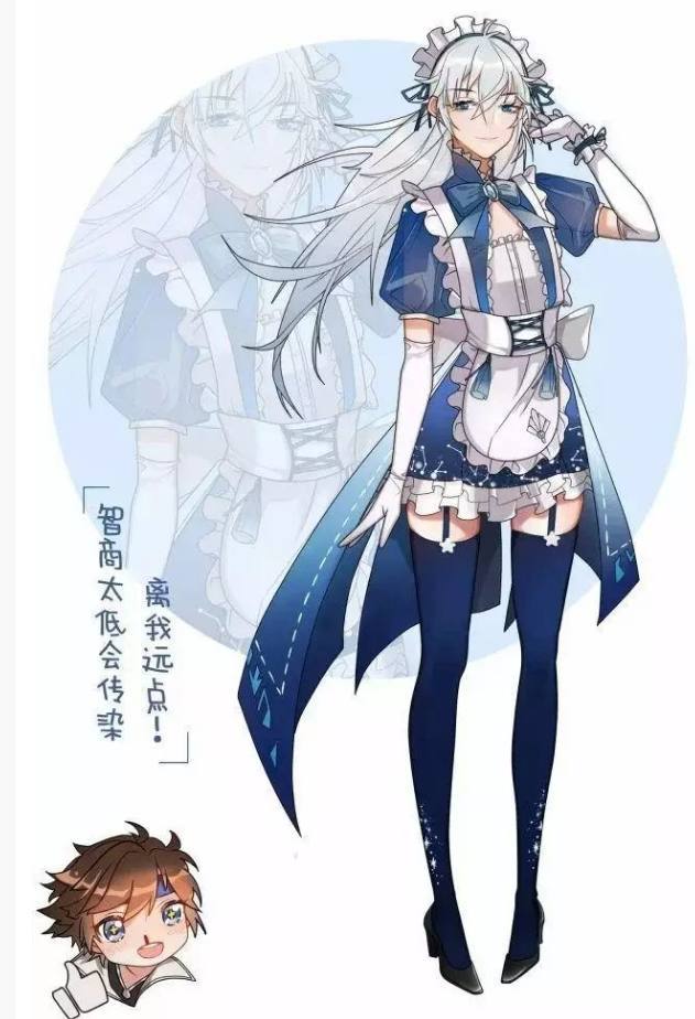 男英雄穿上女仆装:李白温文尔雅,诸葛亮天生丽