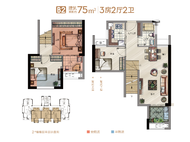 三盛托斯卡纳三期75-112平新品复式预约!主力户型曝光