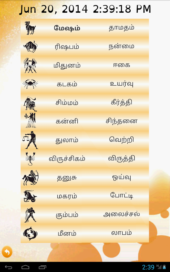 English Tamil Calendar 2014截图2