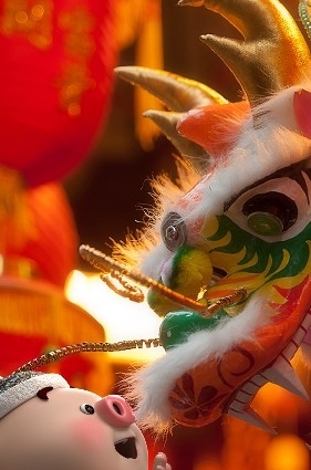 手机壁纸丨2019年猪小屁新年壁纸,穿唐装喜气