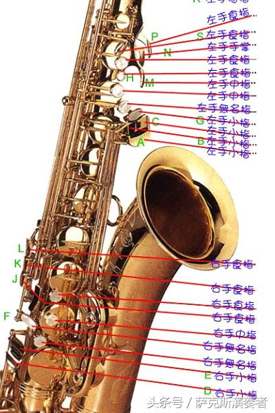 萨克斯管指法c调表