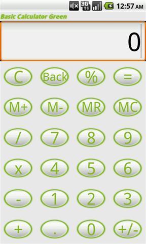绿色基础计算器截图2