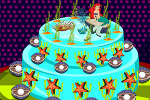 美人鱼贝壳蛋糕,美人鱼贝壳蛋糕小游戏,360小