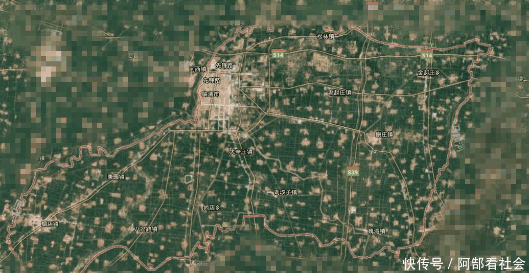 聊城8个县市区在卫星地图上看什么模样, 一起