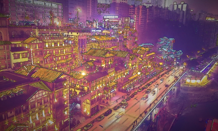 千与千寻:重庆洪崖洞