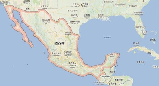 墨西哥在北美洲什么地方