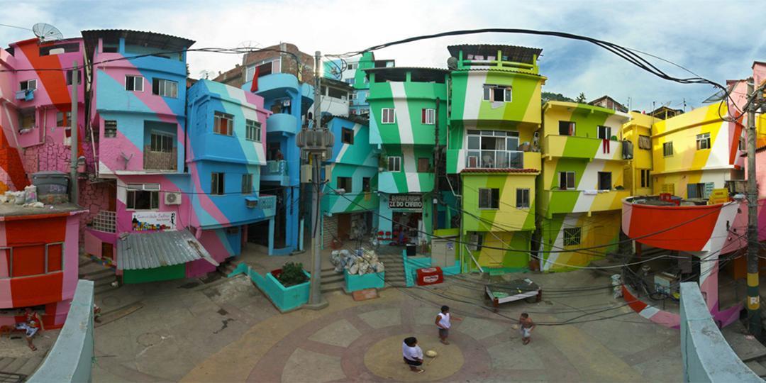 贫民窟的彩色房