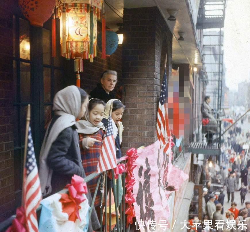 60年代纽约唐人街欢庆春节盛况 韩国人越南人