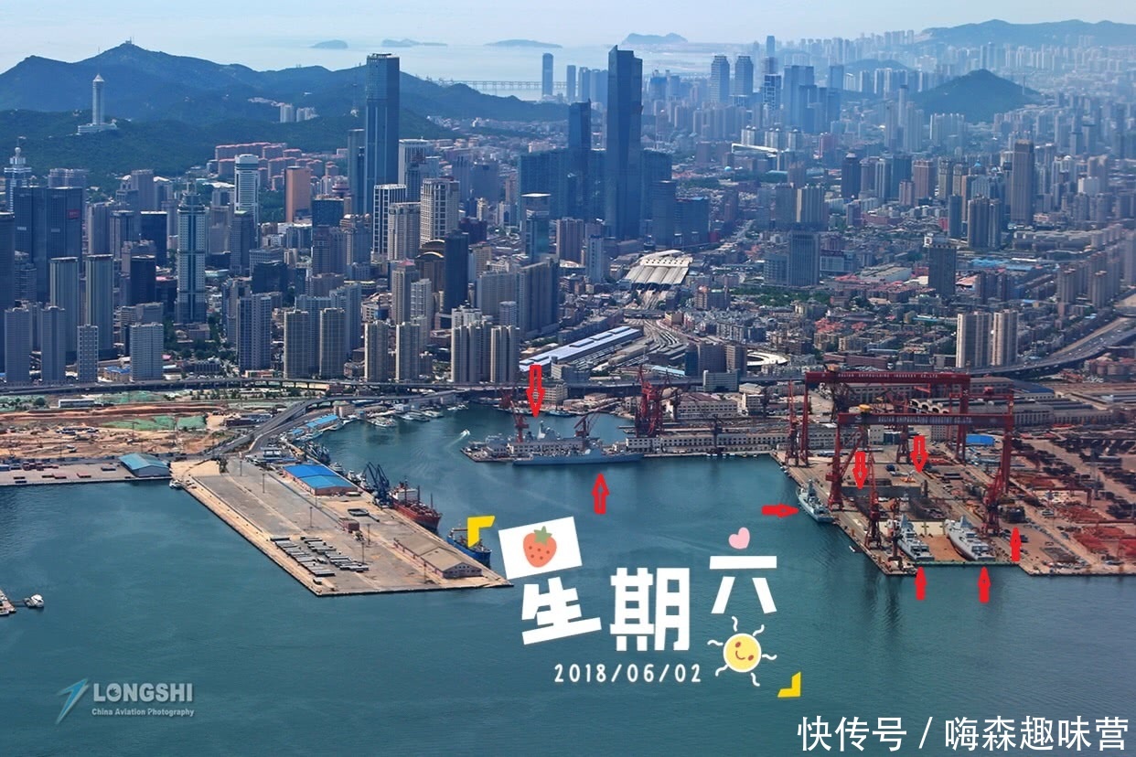 大连一身新装的2艘055驱逐舰还在船台 让人望